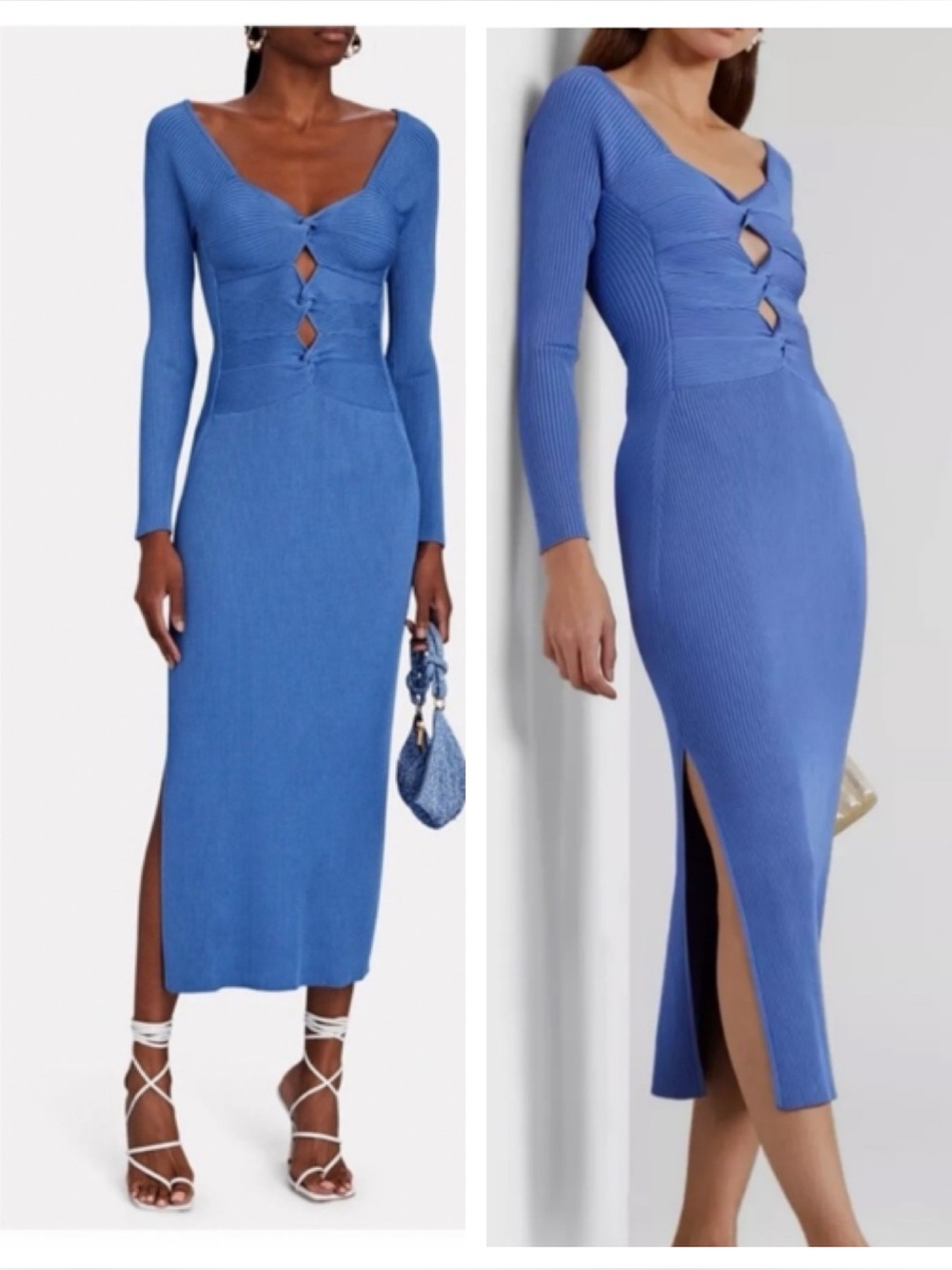 CULT GAIA Melissa Cutout Knit Midi Bodycon Dress